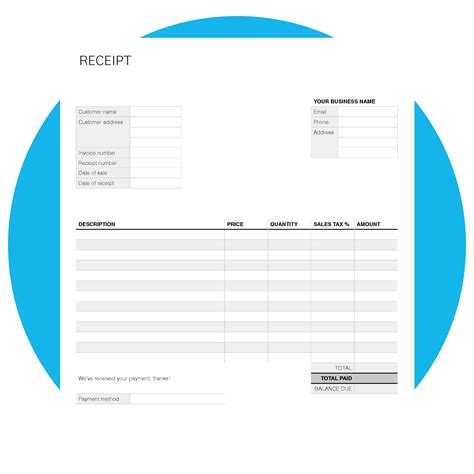 Free Sample Receipt Template