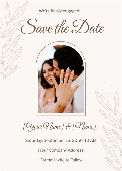 Free Save The Date Template