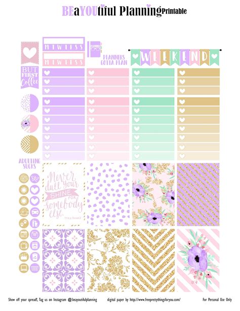 Free Sticker Planner Printables