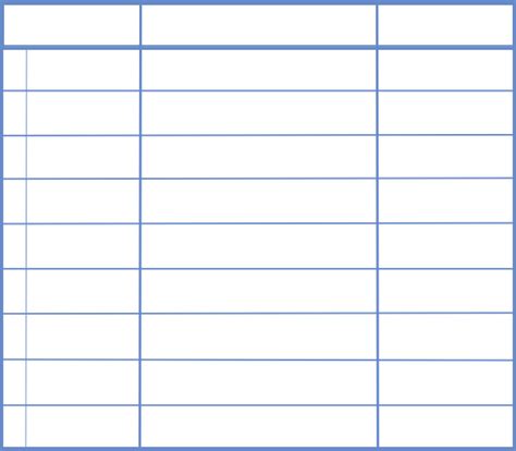 Free Table Templates