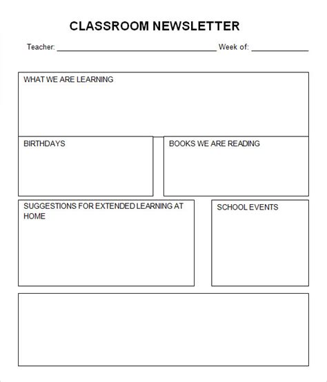 Free Teacher Newsletter Templates Word