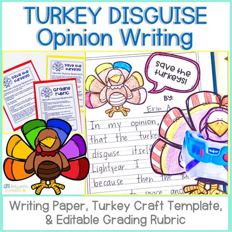 Free Turkey Opinion Writing Printable For 4th Graders