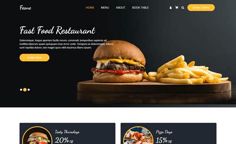 Free Web Design Templates For Restaurants
