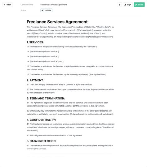 Freelance Contract Template