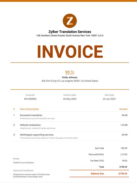 Freelance Invoice Templates