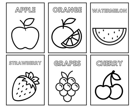 Fruits Coloring Pages Printable