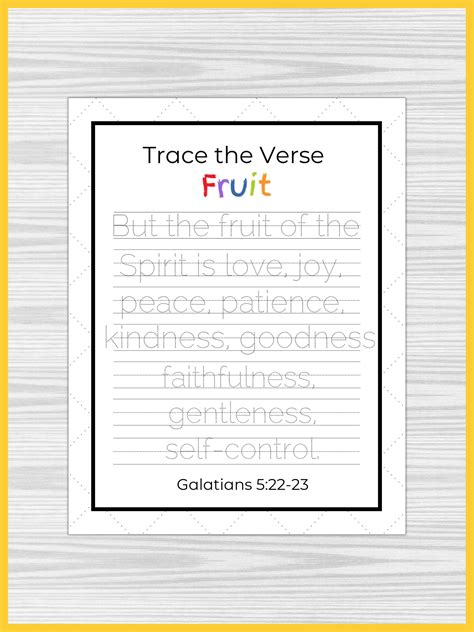 Fruits Of The Spirit Free Printable