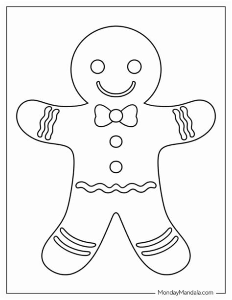 Full Page Gingerbread Man Template
