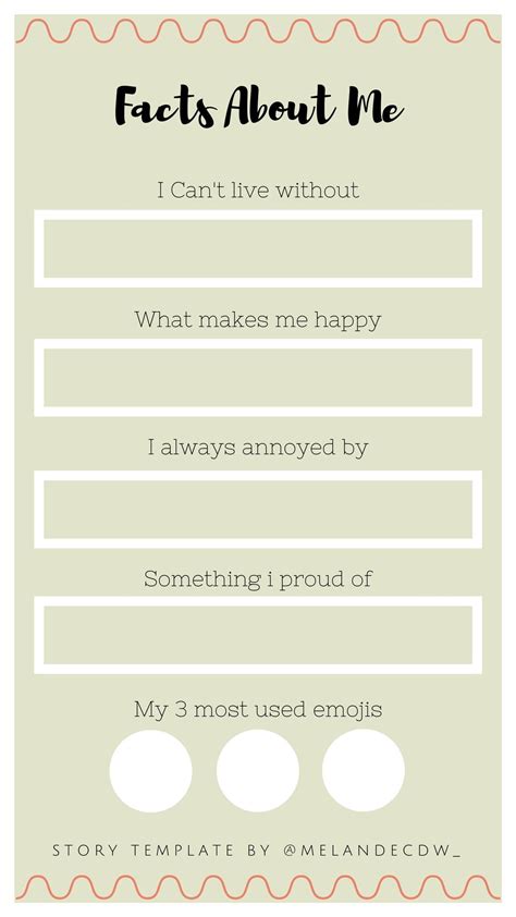 Fun Facts About Me Template