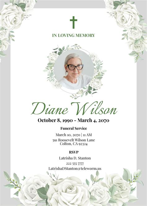 Funeral Card Template