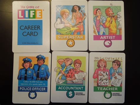 Game Of Life Career Cards