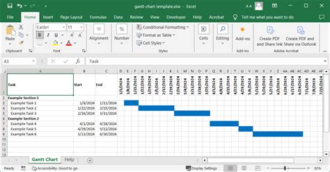 Gantt Excel Template Free Download