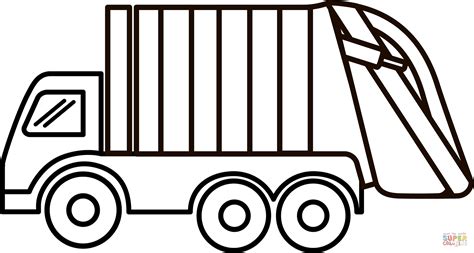 Garbage Truck Printable Coloring Pages