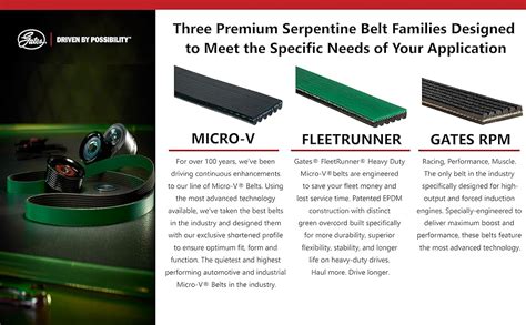 Gates Fleetrunner Belt Size Chart