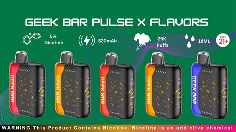 Geek Bar Pulse X Flavors Chart