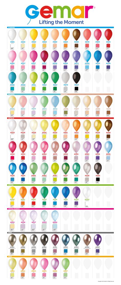 Gemar Color Chart