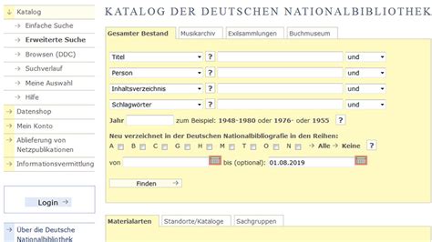 German National Library Catalogue