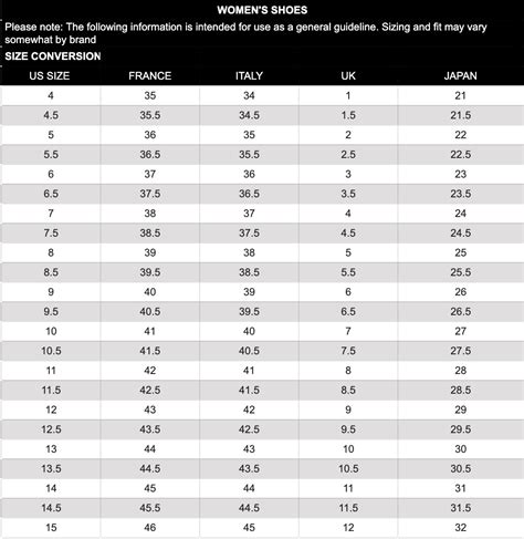 Gianvito Rossi Size Chart