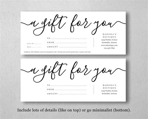 Gift Cards Templates