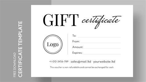 Gift Certificate Google Doc Template