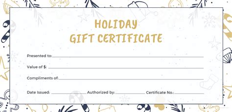 Gift Certificate Template Holiday