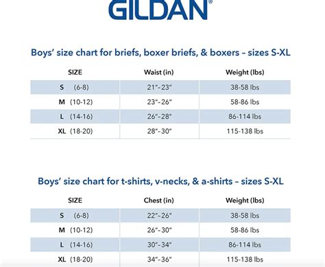 Gildan Toddler Size Chart