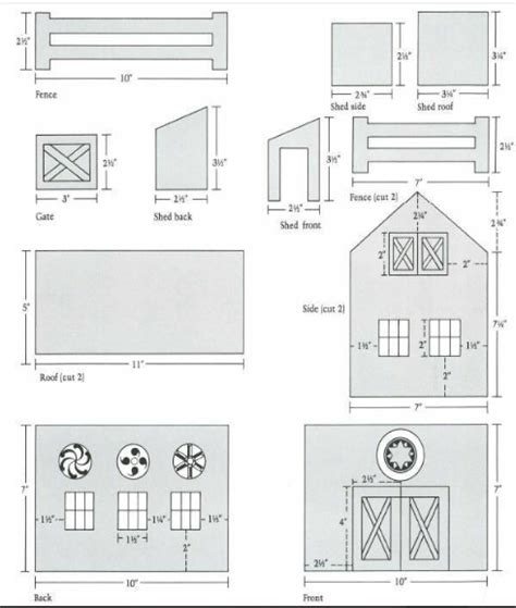 Gingerbread Barn Template
