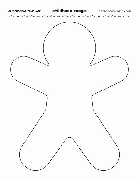 Gingerbread Man Cut Out Template