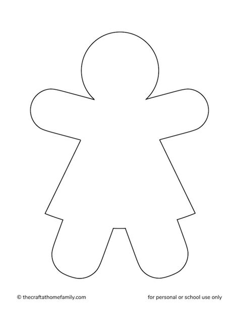 Gingerbread Man Woman Template