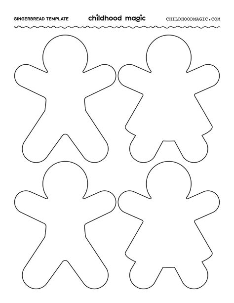Gingerbread Template Free