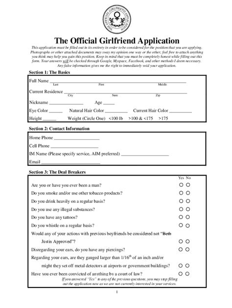 Girlfriend Application Template