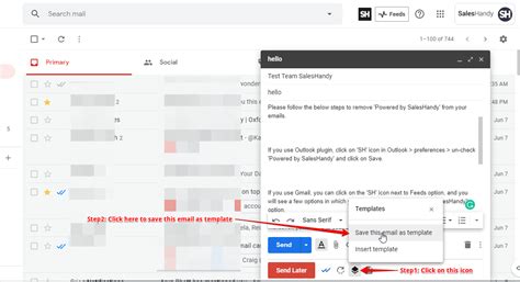 Gmail Save Email Template