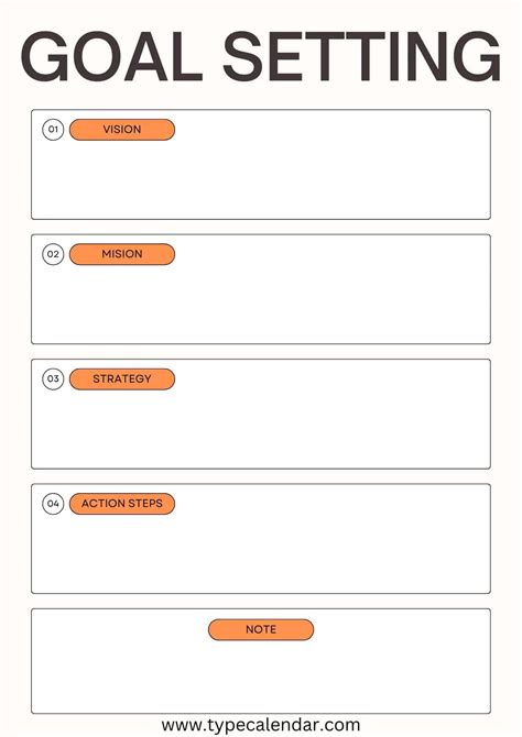 Goal Setting Template Free Download