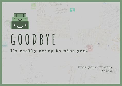 Going Away Card Template