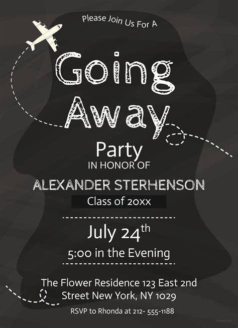 Going Away Party Invitation Template