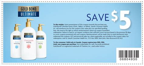 Gold Bond Coupons Printable
