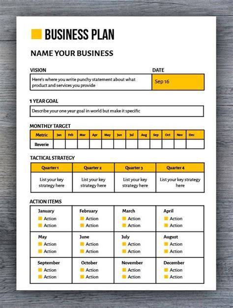 Google Doc Business Plan Template Free