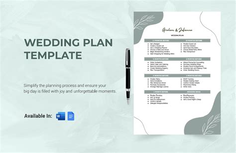 Google Doc Wedding Planning Template