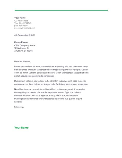 Google Docs Cover Letter Template Free
