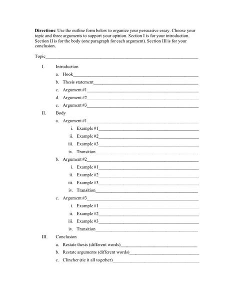 Google Docs Essay Outline Template
