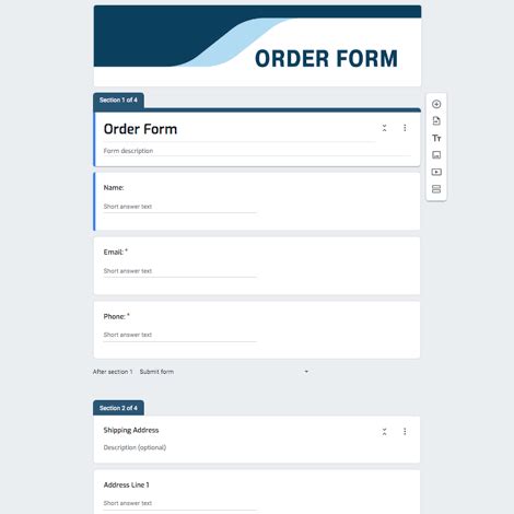 Google Docs Forms Template