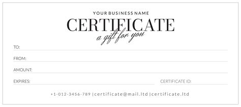 Google Docs Gift Certificate Template