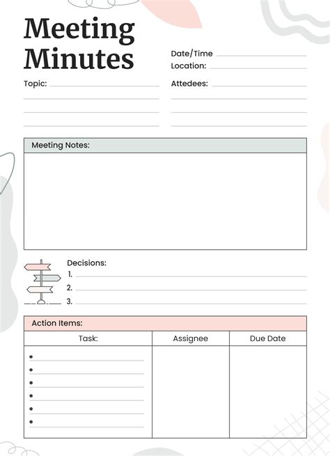 Google Docs Minutes Template