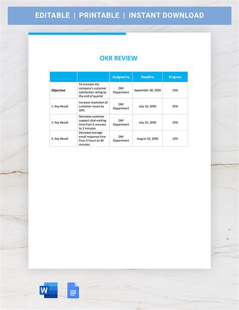 Google Docs Okr Template