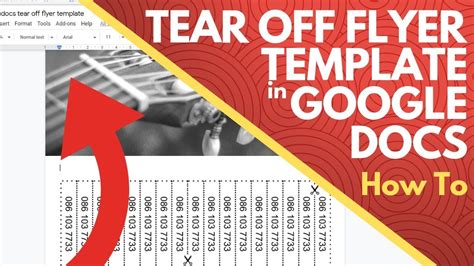 Google Docs Tear Off Flyer Template