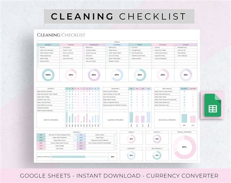 Google Sheets House Cleaning Template
