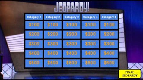 Google Sheets Jeopardy Template