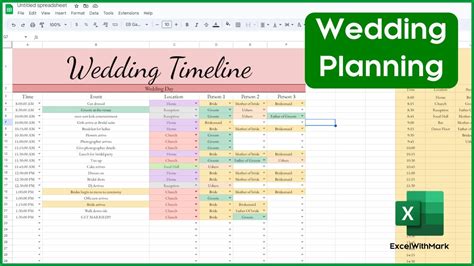 Google Sheets Wedding Planner Template
