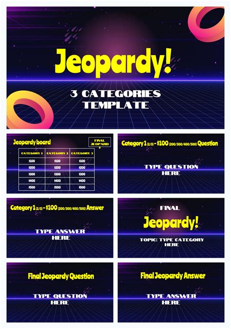 Google Slide Jeopardy Template