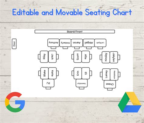 Google Slides Seating Chart Template